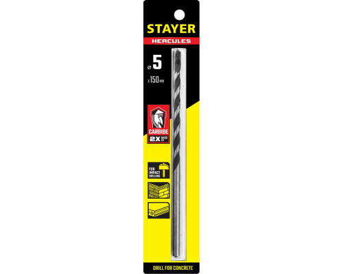 Сверло по бетону Hercules, 5 x 150 мм STAYER Professional 2915-150-05_z01