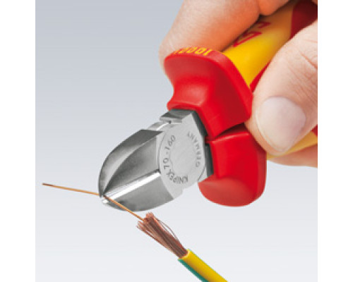 Бокорезы VDE, 180 мм, хром, 2-комп диэлектрические ручки, SB (KN-7006180SB)