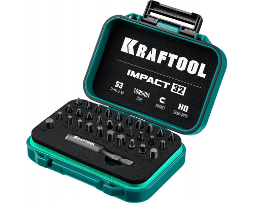 Набор ударных бит Impact-32, 32 шт KRAFTOOL 26066-H32