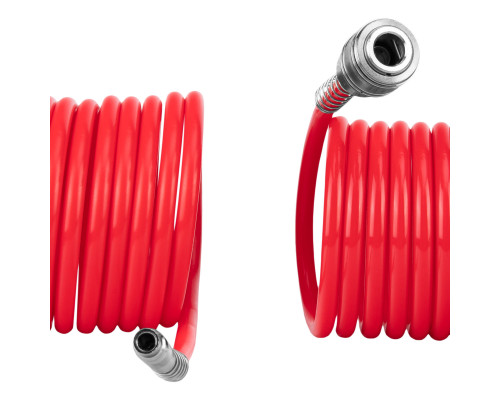 Шланг спиральный воздушный, 10 м, с быстросъемными соединениями Matrix (57004)