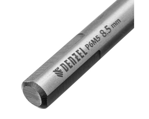 Сверло спиральное по металлу 8,5 x 117мм, Р6М5, Golden Tip, многогранная заточка Denzel (718283)