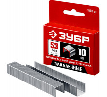 Скобы 10 мм, тип 53 (A/10/JT21), калибр 23GA, 1000 шт ЗУБР 31625-10