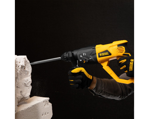 Перфоратор электрический RH-1050-26, SDS-plus, 1050 Вт, 3.2 Дж, 3 плюс 1 режим Denzel (26608)