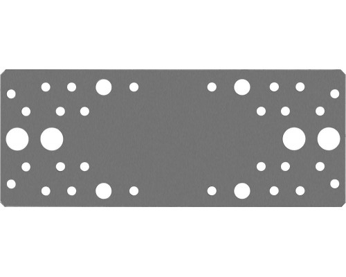 Крепежная пластина КП-2.0, 200 x 80 x 2 мм, цинк ЗУБР 310236-200-80