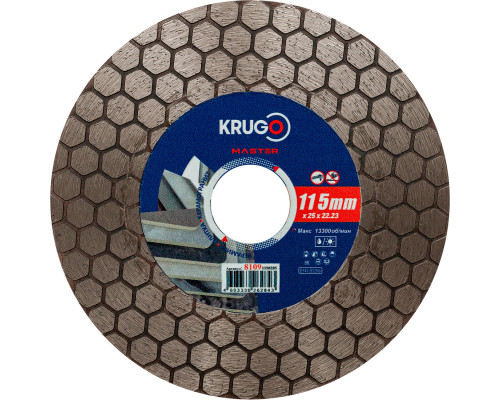 Диск алмазный для резки плитки под 45 градусов KRUGO MASTER 115х25 mm 81091150285