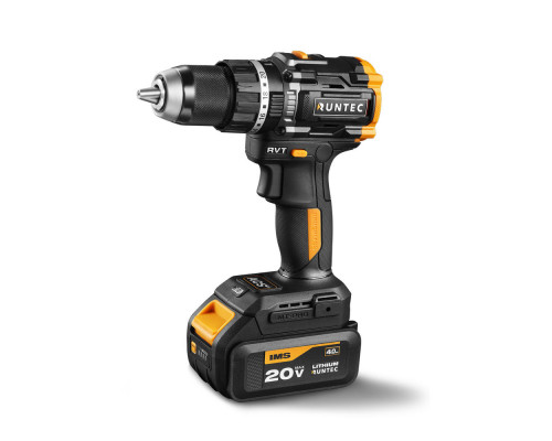Дрель-шуруповерт ударная аккумуляторная RUNTEC PRO 13 мм, 20В, 2*4Ач, 100Нм, RUNTEC, RT-ID224
