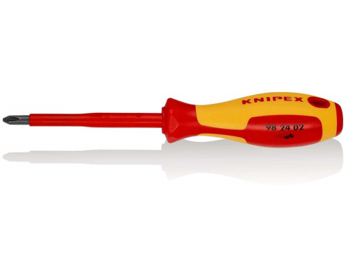Отвёртка VDE Phillips PH2 x 100 мм, длина 212 мм, диэлектрическая (KN-982402)