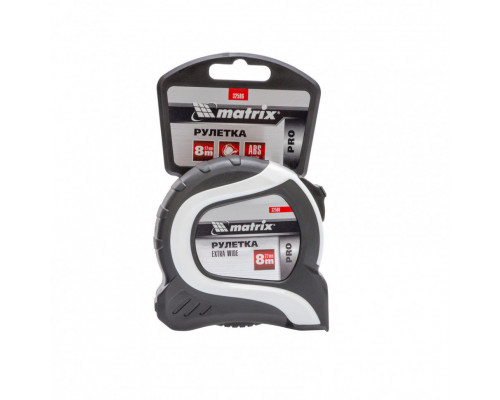 Рулетка Extra Wide,8 м x 27 мм,двухкомпонентный корпус,Pro Matrix (32586)