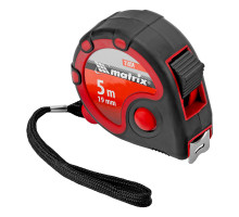 Рулетка Status 3 fixations,5 м х 19 мм,двухкомпонентный корпус,3 фиксации ленты Matrix