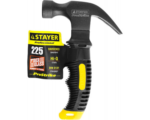Молоток-гвоздодёр столярный укороченный 225 г Compact Professional STAYER 2026-225