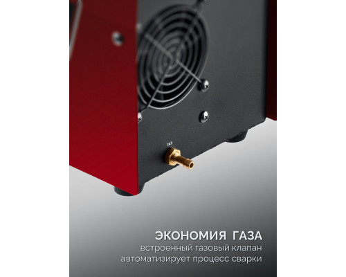 ЗУБР СИНЕРГИЯ, MIG / MAG, FCAW, MMA, TIG, 210 А, полуавтомат сварочный, с газом / без газа, горелка ПСГ-220 (ПСГ-М7-210)