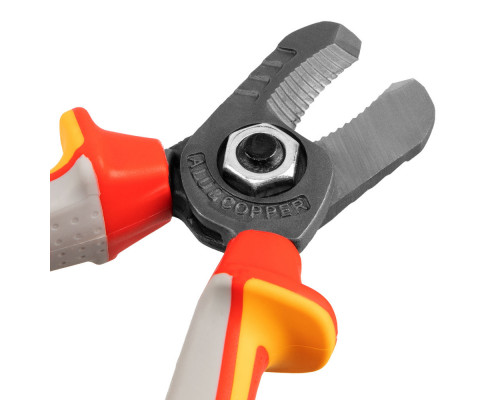 Кабелерез, диэлектрические рукоятки до 1000 В, трехкомпонентные рукоятки, 160 мм Gross (17725)