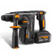 Перфоратор аккумуляторный PRO 2.9Дж, 20В, 2*4Ач, 850Вт RUNTEC RT-EH850