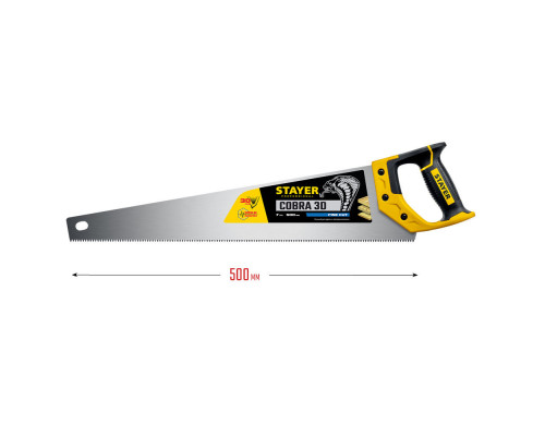 Ножовка универсальная Cobra 3D, 500 мм STAYER Professional 1512-50_z01