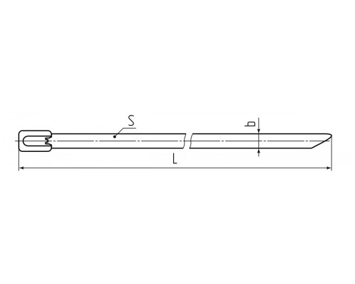 Стяжка стальная СКС (304) 7.9x500 (50шт) (Fortisflex) (103084)
