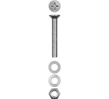 Винт с гайкой и шайбами M5?50 мм DIN 965 цинк 10 шт ЗУБР 303456-05-050