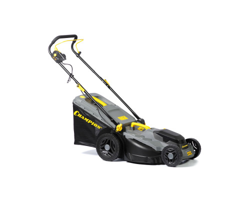Газонокосилка эл. CHAMPION EM4318 (1,8 кВт пласт.+ткань травосб. 52л ширина 430мм 30-75мм, 12,9кг) (EM4318)