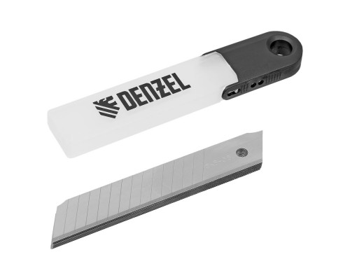Лезвия, 18 мм, сталь SK5 - 0,5 мм, многосегментные, 10 штук Denzel (79304)