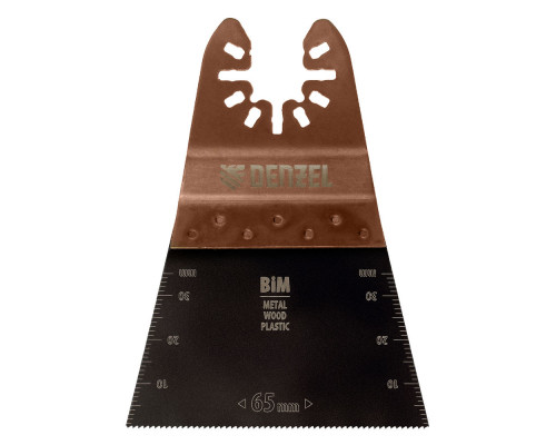 Насадка для МФИ режущая прямая, BiM, по металлу и дереву, 65 x 1.2 мм, мелкий зуб Denzel (782303)