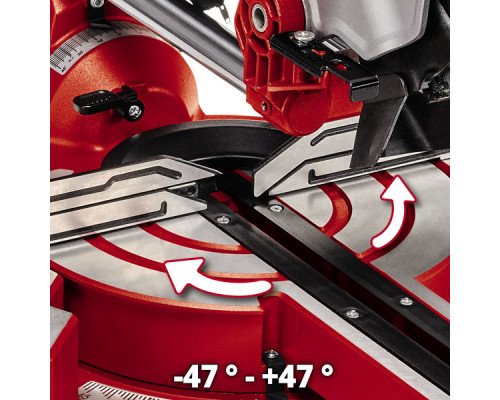 Пила торцовочная Einhell TE-SM 216 Dual, 1800Вт, 216х30мм х60 зб,пропил305х65мм,лазер (4300865)