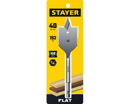 Сверло перовое по дереву Flat, 40 x 152 мм STAYER 2950-40_z01