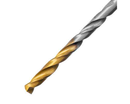 Сверло спиральное по металлу 3,2 x 65 мм, Р6М5, Golden Tip , 2шт. Denzel (718226)
