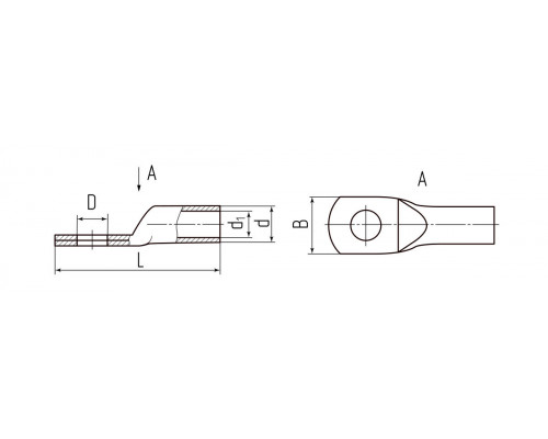 Наконечник кабельный ТМЛ(DIN) 35-10 (КВТ) (58659)