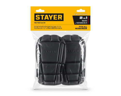 Наколенники защитные из ЭВА с 2 крепежными ремнями UNIVERSAL 2 в 1 вставка STAYER 11197