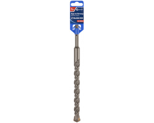 Бур по бетону CUTOP, Profi, двойная резьба, SDS-Plus, 18 х 260 мм (40-18260)