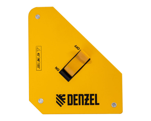 Фиксатор магнитный отключаемый для сварочных работ усилие 55 LB, 45х90 град. Denzel (97562)