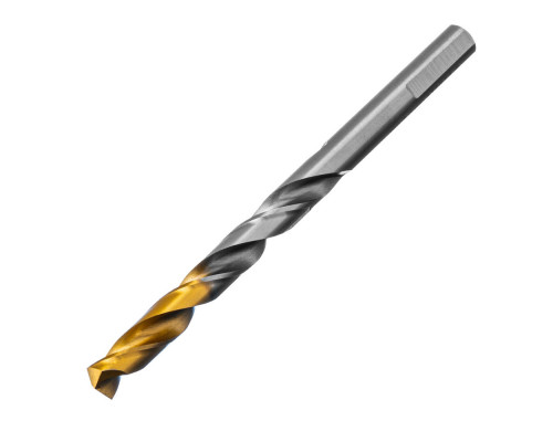 Сверло спиральное по металлу 8 x 117 мм, Р6М5, Golden Tip Denzel (718239)