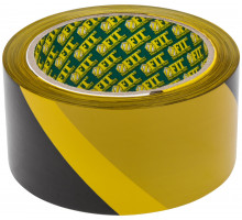 Лента сигнальная (черно-желтая) 50 мм х 100 м (11855)