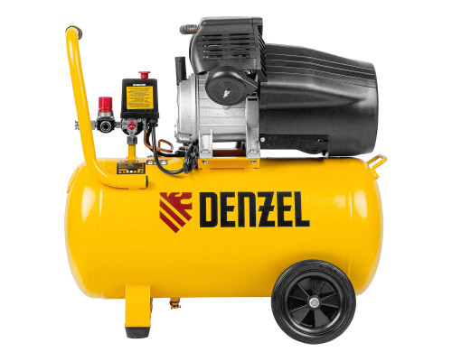 Компрессор воздушный DCV2200/50, прямой привод, 2.2 кВт, 50 литров, 380 л/мин Denzel (58167)