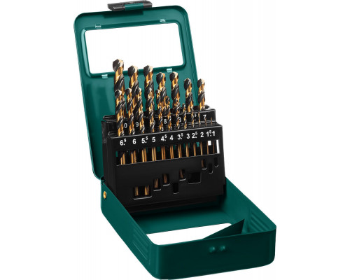 Набор сверл по металлу COBALT-8, 19 шт, (1–10 мм), сталь М42, HSS-Co(8%) KRAFTOOL 29656-H19