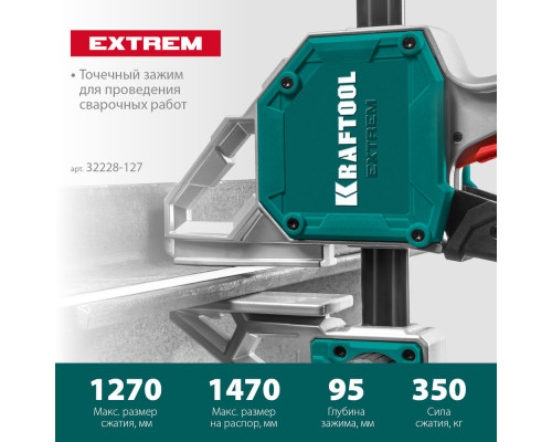 Пистолетная струбцина EXTREM-1270/95, 1270х95 мм KRAFTOOL 32228-127_z01