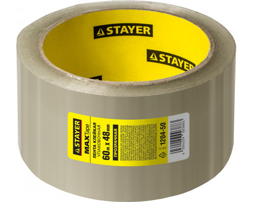 Лента клейкая прозрачная Max Tape 48 мм 60 м 45 мкм STAYER 1204-50