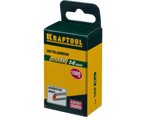 Скобы тип 140 (G/11/57), 14 мм, калибр 20GA, 1000 шт KRAFTOOL 31680-14