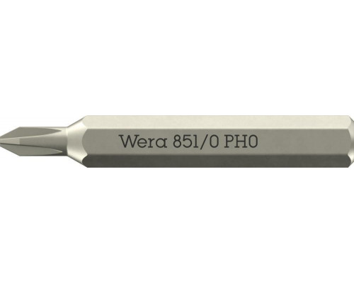 851/0 Micro Phillips Бита крестовая, JCIS PH 0 x 30 мм, хвостовик шестигранный 5/32