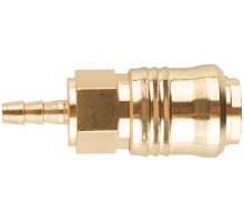 Адаптер быстросъемный с запорным клапаном с елочкой 6 мм (81152)