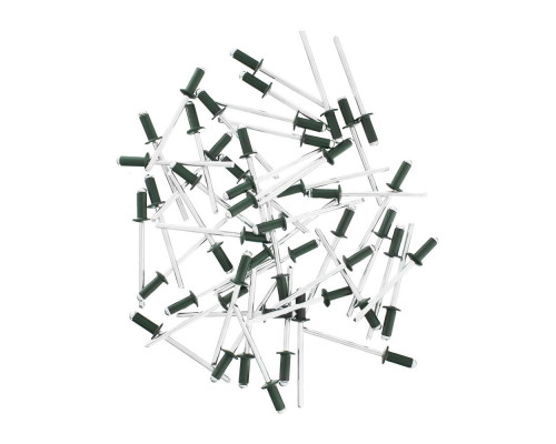 Заклепки 4.0 х 10 мм RAL 6005, темно-зеленые, 50 шт Matrix (40684)