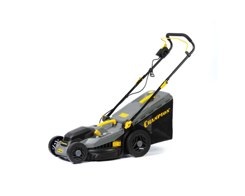 Газонокосилка эл. CHAMPION EM4318 (1,8 кВт пласт.+ткань травосб. 52л ширина 430мм 30-75мм, 12,9кг) (EM4318)