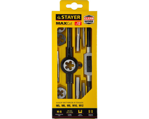 Набор метчиков и плашек 12 предмета MaXCut STAYER 28012-H12