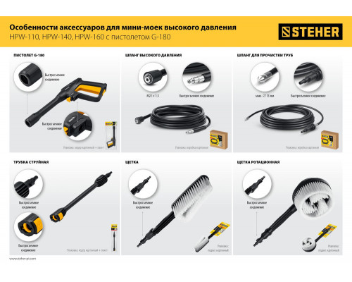 Щётка для пистолета G-180 STEHER 75403-180-1