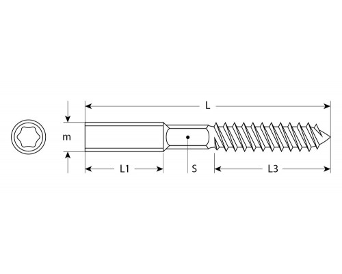 Сантехническая шпилька М10 x 120 мм, 450 шт ЗУБР 37870-10-120-450