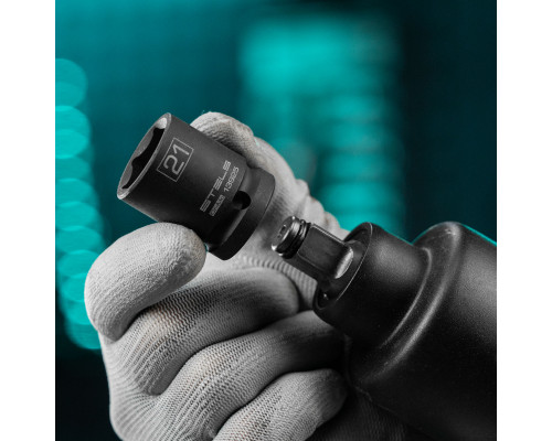 Головка ударная шестигранная, 21 мм, 1/2, CrMo Stels