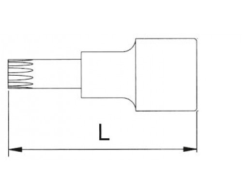 Головка торцевая с вставкой spline M6 L=55 мм 1/2