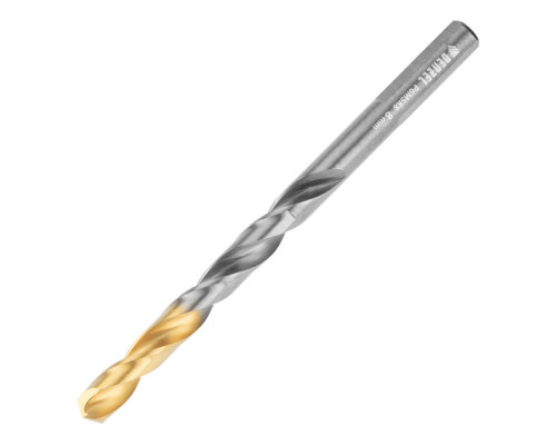 Набор сверл по металлу, 2-8мм, Р6М5К8-TiN, Golden Tip, 6 шт Denzel (723004)