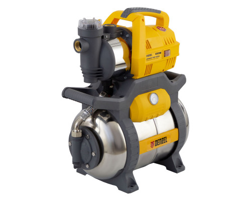 Насосная станция PSХ950X, Х-Pro, 950 Вт, 3300 л/ч, ресивер 24 л, подъем 38 м, нержавейка Denzel (97214)