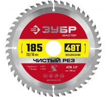 Диск пильный по дереву Чистый рез 185 x 20/16 мм, 48Т ЗУБР 36914-185-20-48_z01