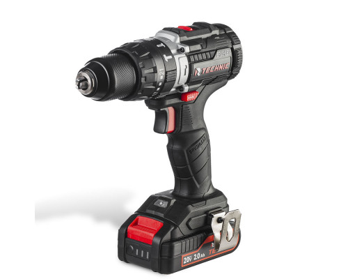 Дрель-шуруповерт ударная аккумуляторная TECHNIC 13 мм, 20В, 2*2Ач, 40Нм RUNTEC RT-ID40T